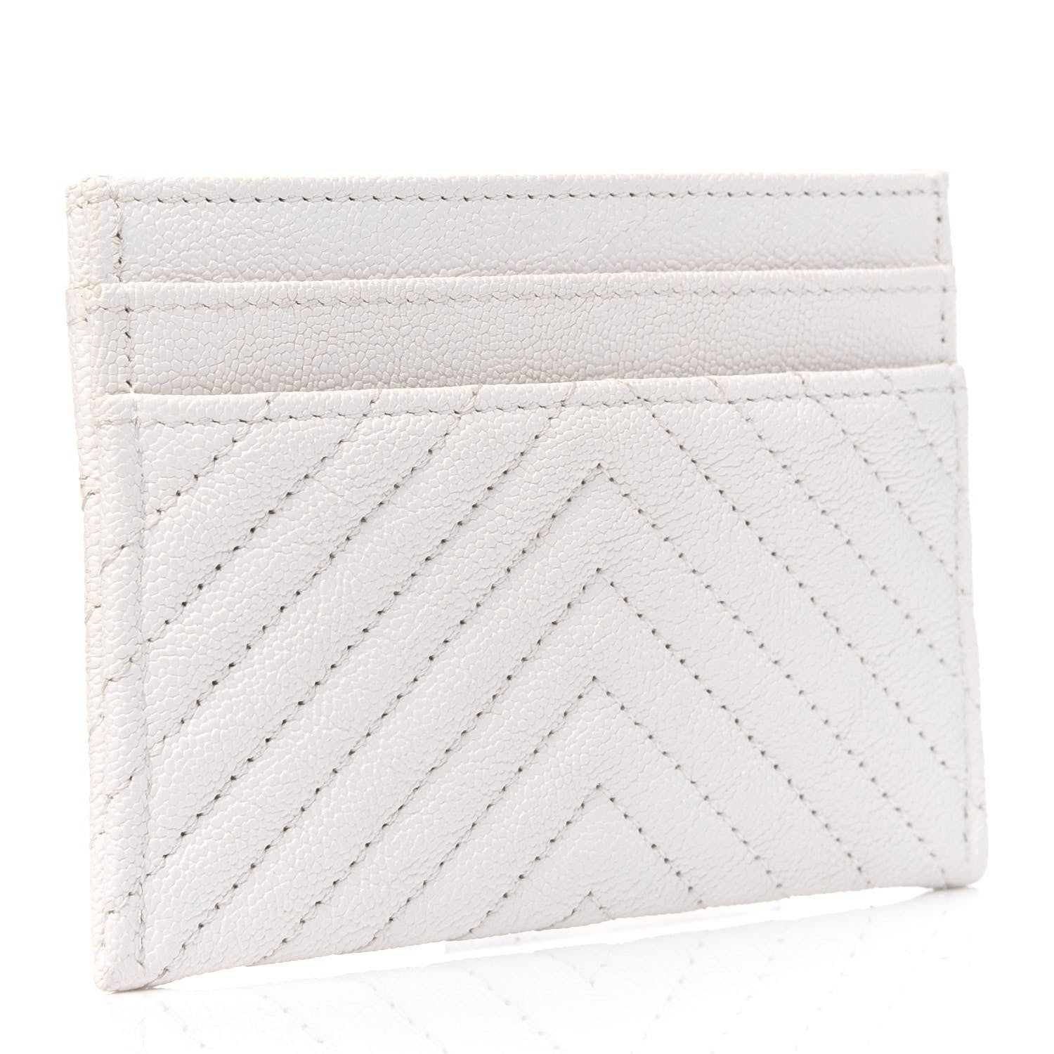 Chanel Caviar Chevron Quilted Boy Card Holder White 2 of 4