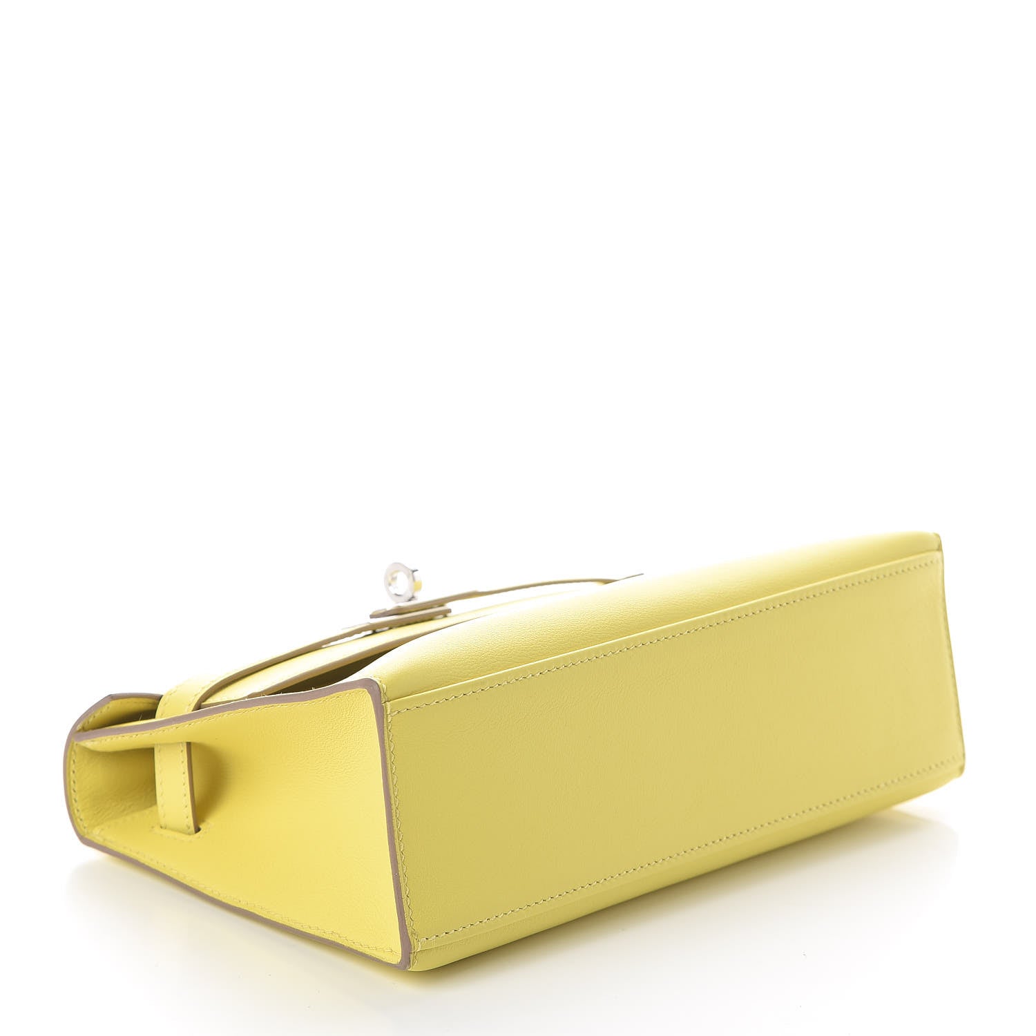 Hermes Swift Kelly Pochette Clutch Lime 5 of 19