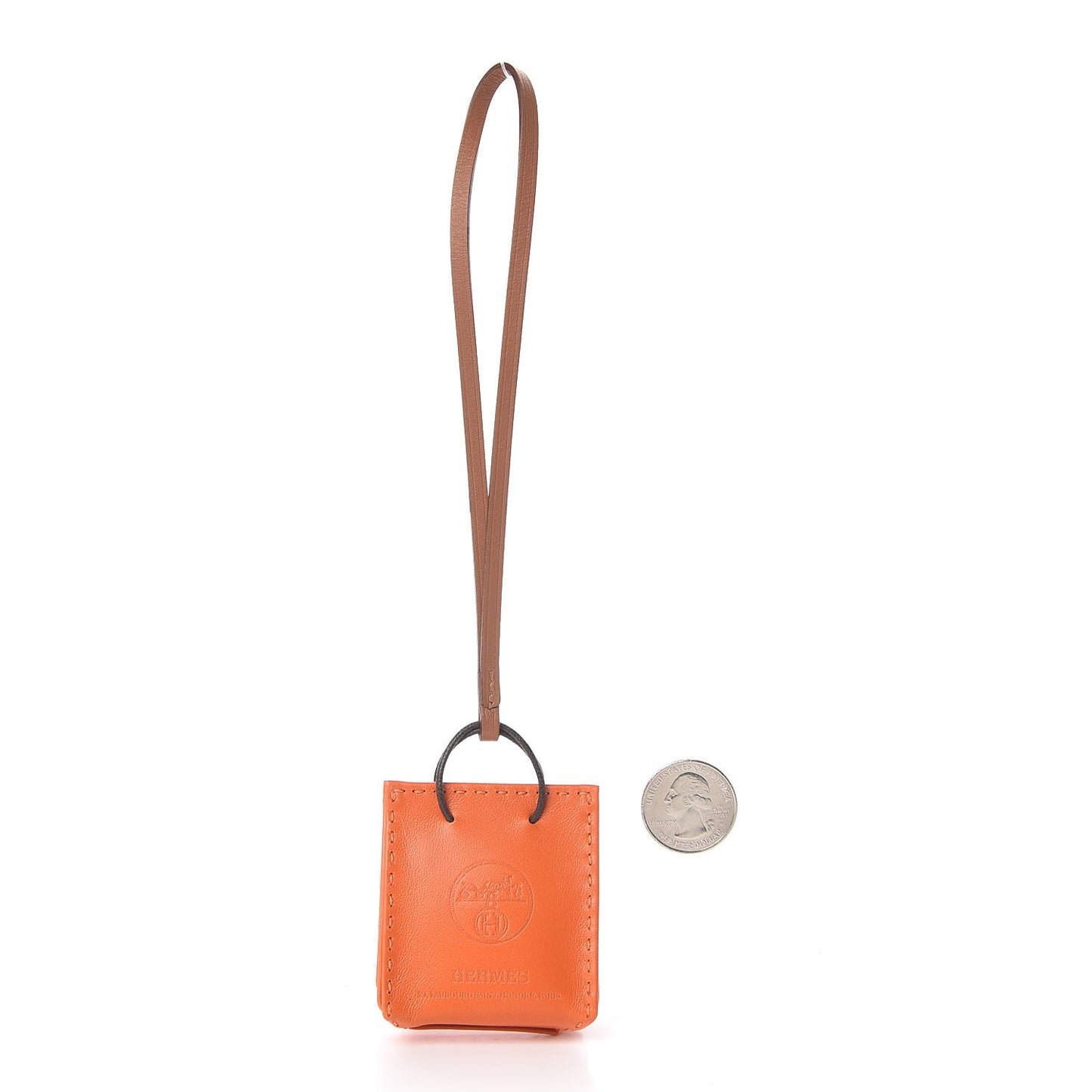 Milo Lambskin Swift Shopping Bag Charm Feu Gold