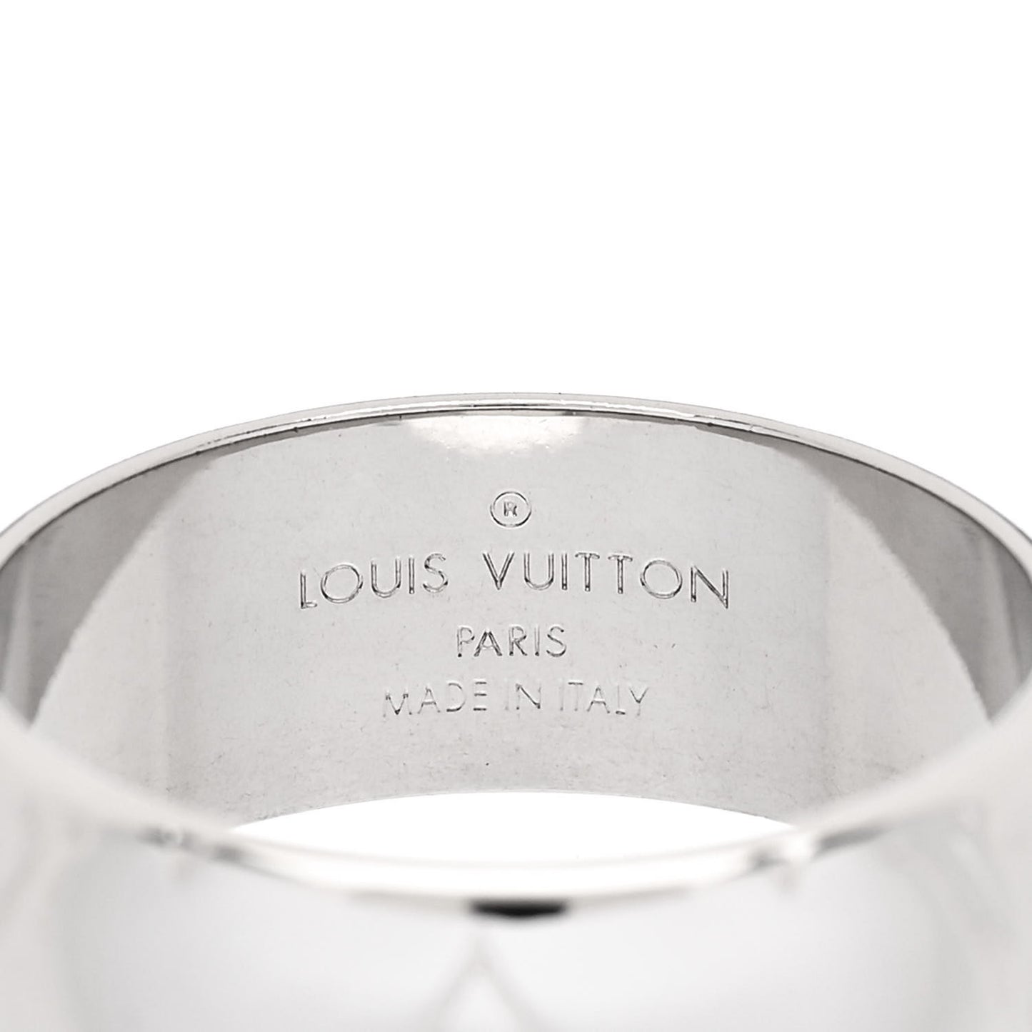 Zamac Palladium Monogram Ring M Silver