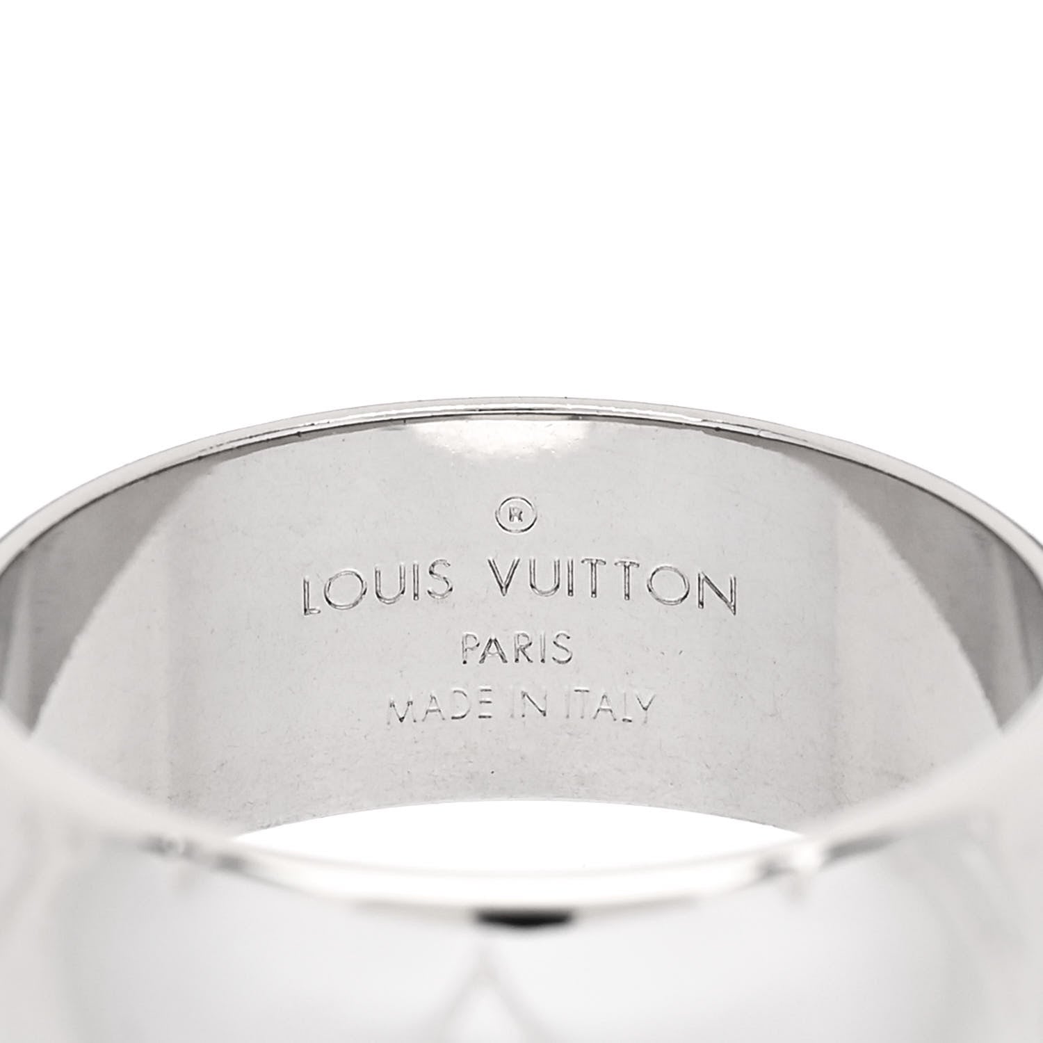 Louis Vuitton Zamac Palladium Monogram Ring M Silver 4 of 5