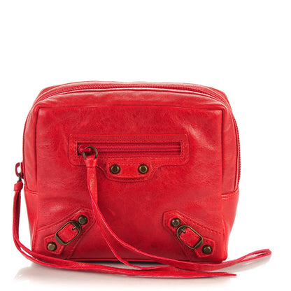 Balenciaga Chevre Classic Hardware Toilette Cosmetic Pouch Rouge Vif 1 of 7