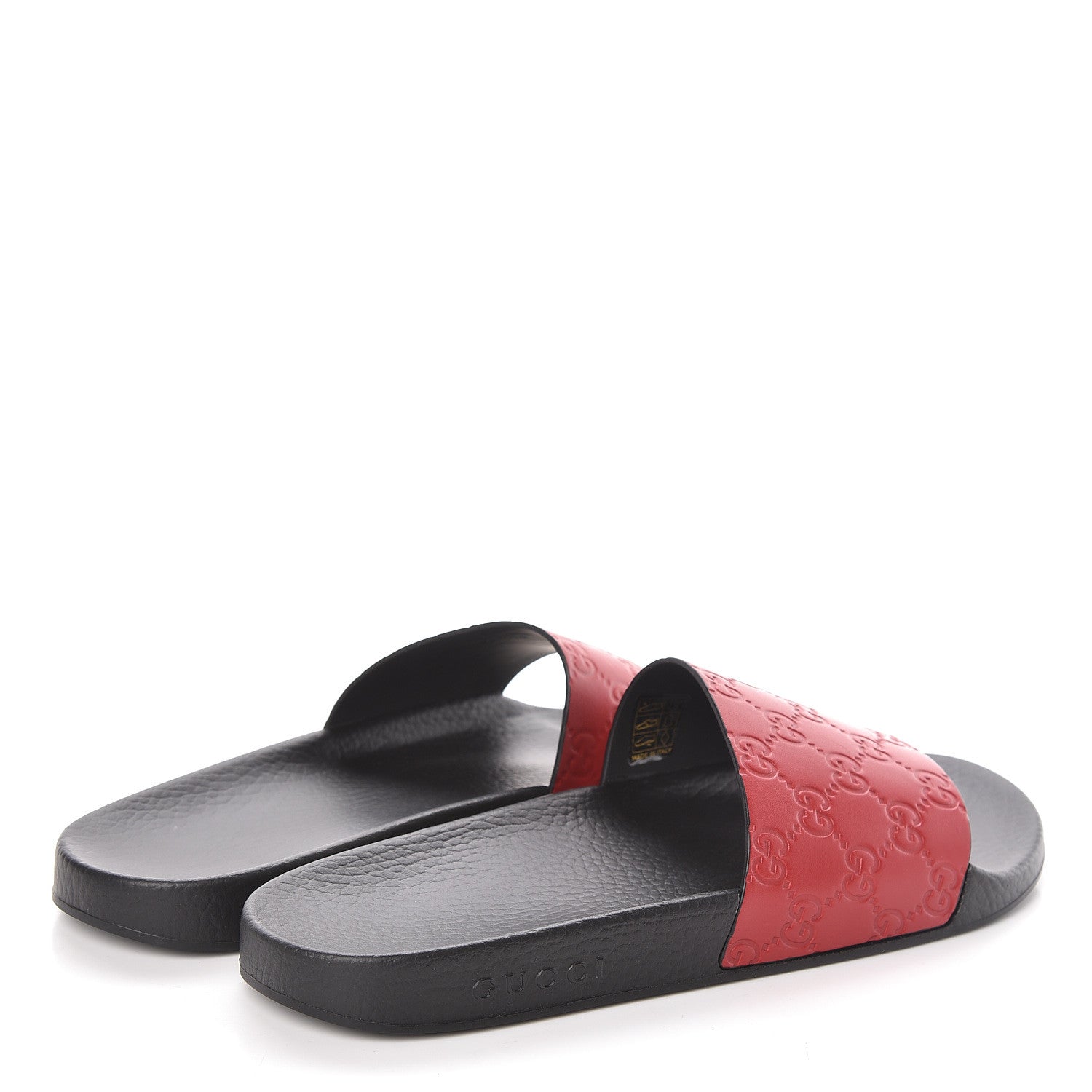 Gucci Guccissima Signature Slide Sandals 42 Hibiscus Red 4 of 7