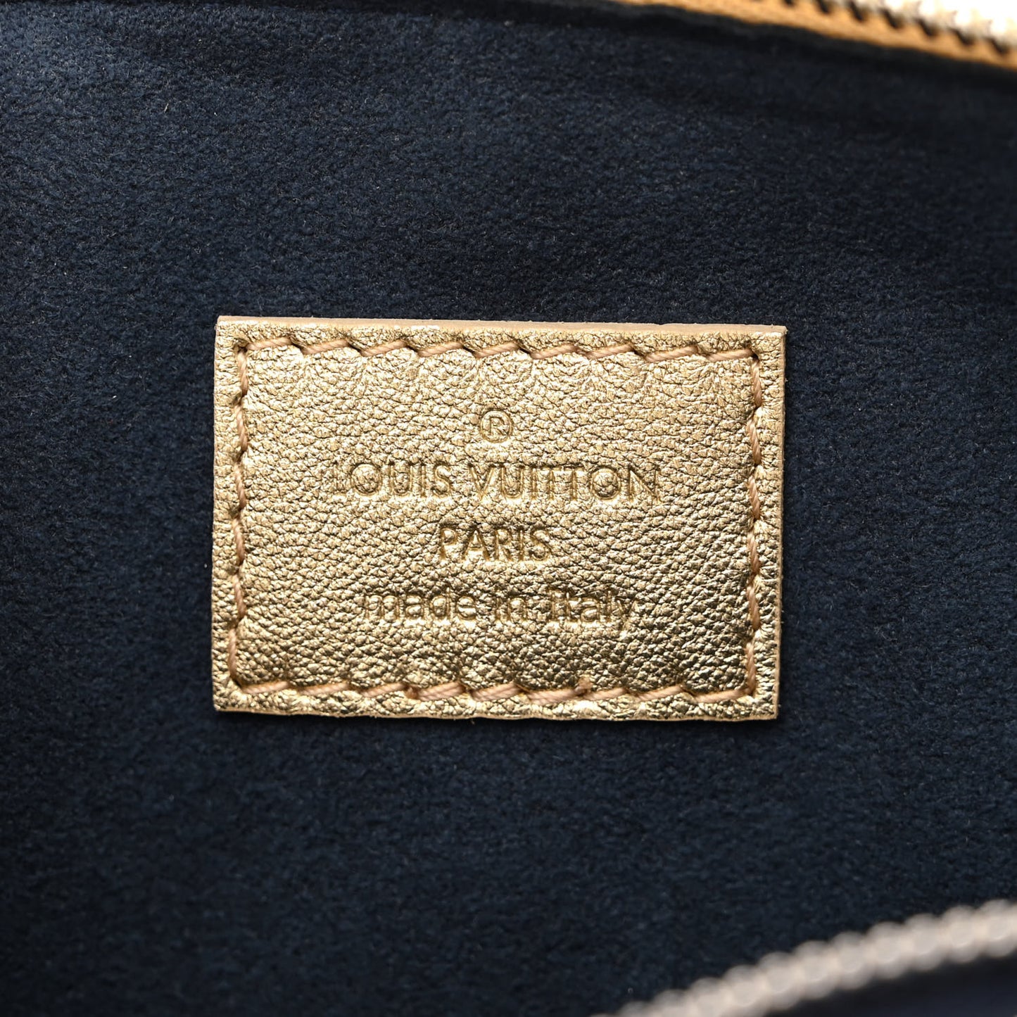 Lambskin Embossed Monogram Coussin PM Gold