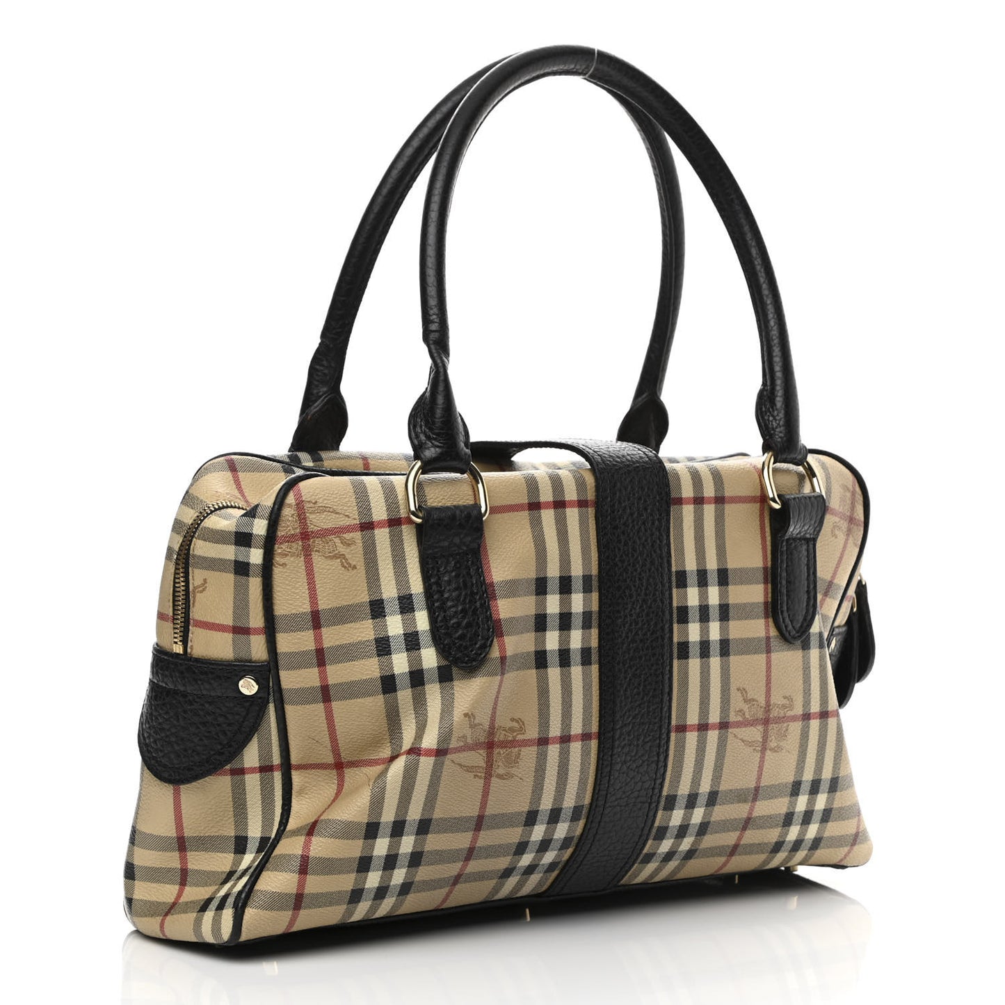 Haymarket Check Buckle Satchel Black