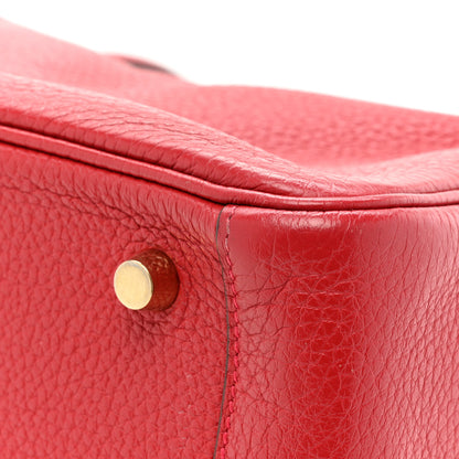 Hermes Taurillon Clemence Lindy 26 Rouge Casaque 12 of 12