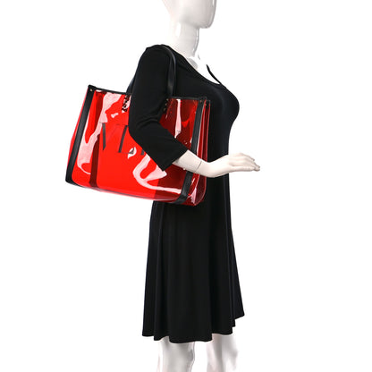 Valentino Garavani Plexy VLTN Small Shopping Bag Red Black 2 of 9