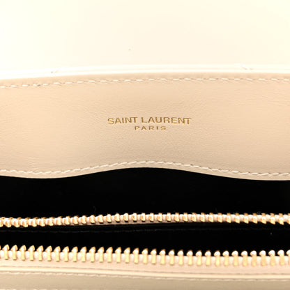 Saint Laurent Calfskin Y Quilted Monogram Small Loulou Chain Satchel Crema Soft 6 of 9