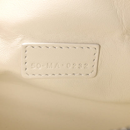 Christian Dior Calfskin Macrocannage Medium Diortravel Nomad Pouch Off White 7 of 12