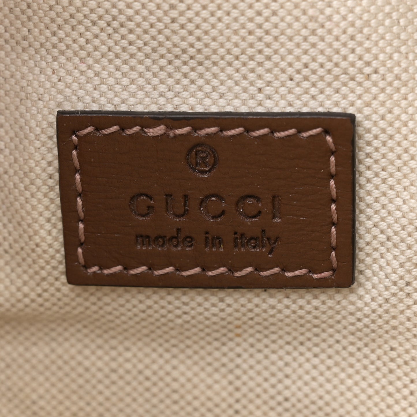 GG Supreme Monogram Textured Calfskin Retro Interlocking G Belt Bag Beige Ebony Brown Sugar