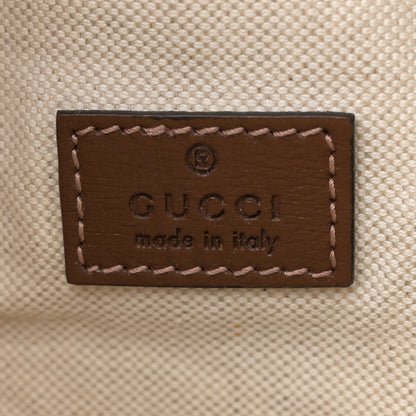 Gucci GG Supreme Monogram Textured Calfskin Retro Interlocking G Belt Bag Beige Ebony Brown Sugar 6 of 12