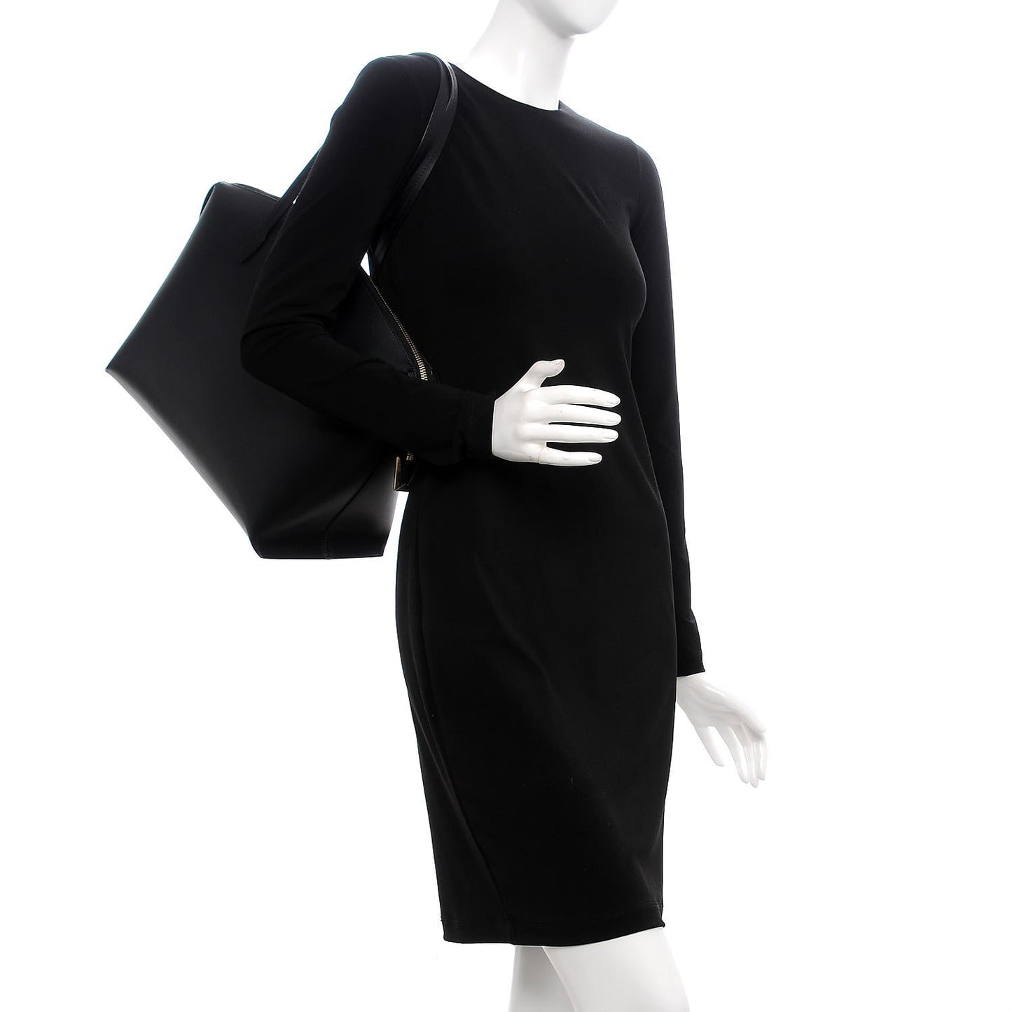 Calfskin Palazzo Shoulder Bag Black