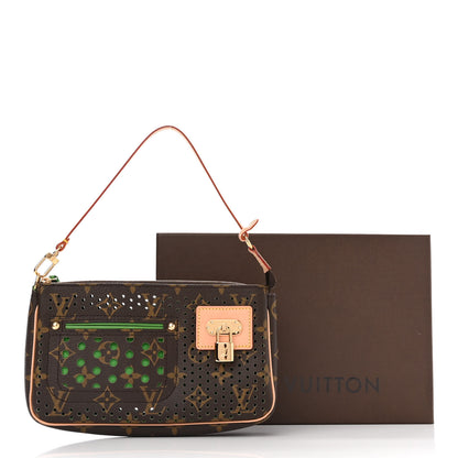 Louis Vuitton Monogram Perforated Pochette Accessories Bag Green 10 of 10