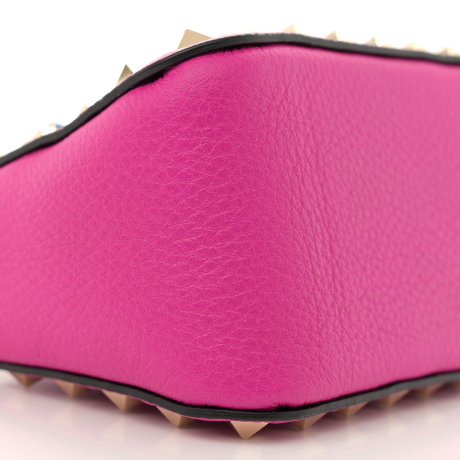 Valentino Garavani Pebbled Calfskin Small Rockstud Flip Lock Shoulder Bag Pink PP 8 of 9