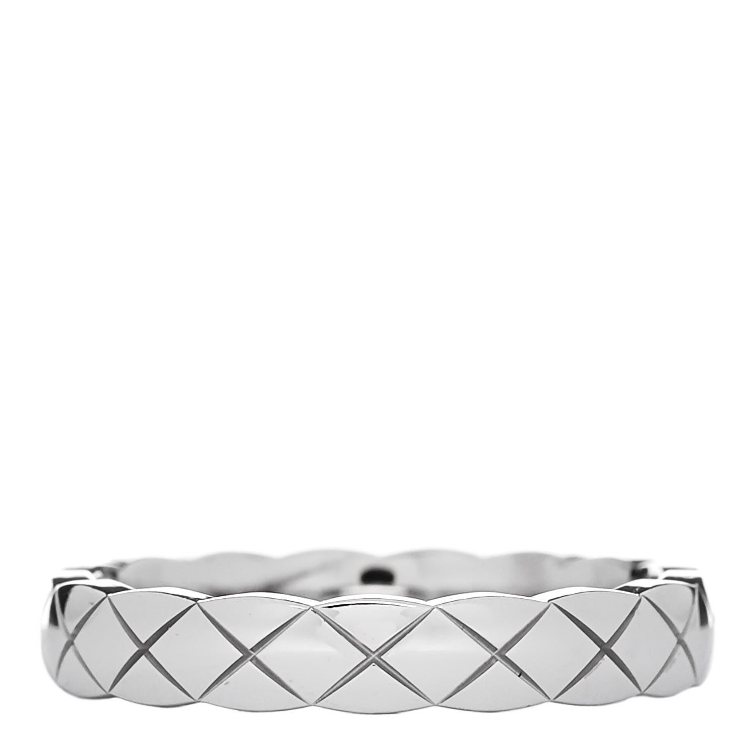 Chanel 18K White Gold Mini Coco Crush Ring 49 4.75 3 of 5
