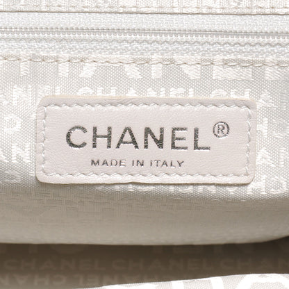 Chanel Lambskin Contrast Stitch Small Drawstring Tote Black 7 of 8