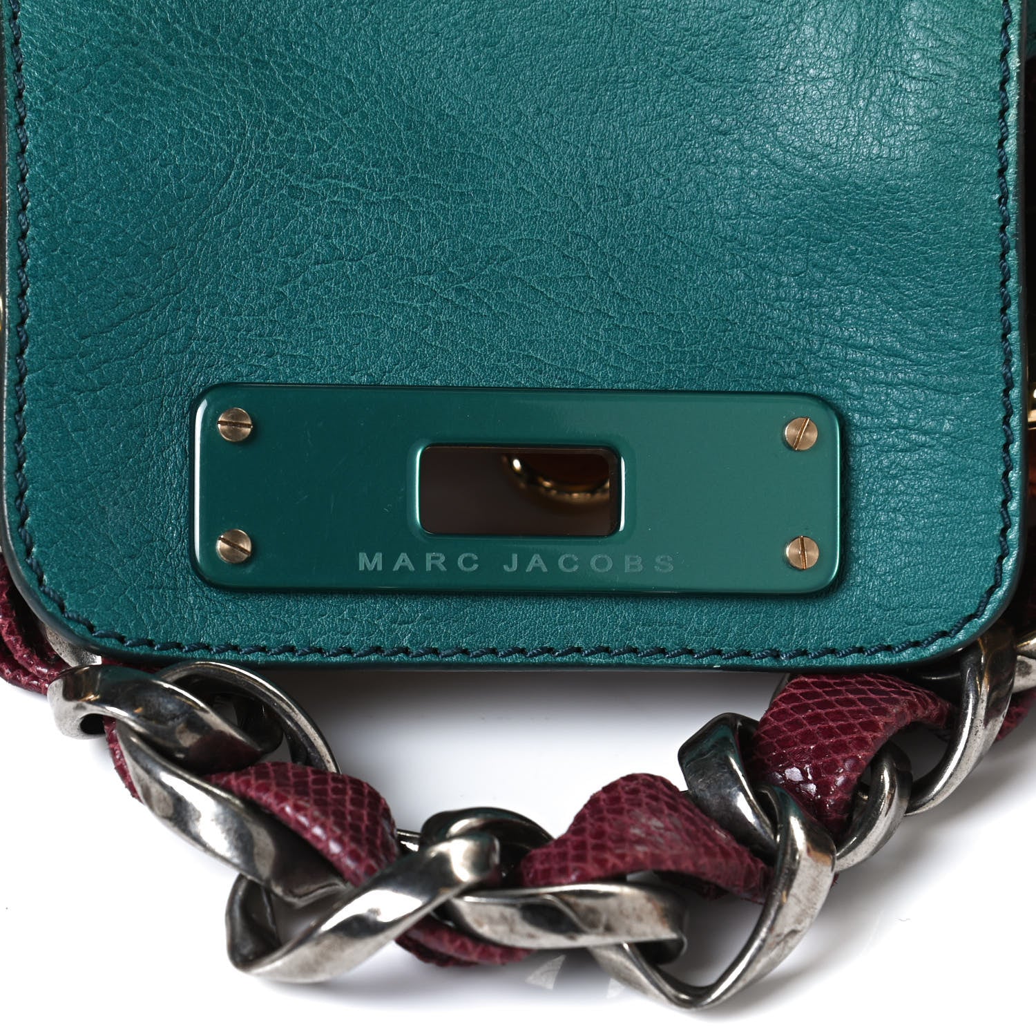 Marc Jacobs Calfskin Snakeskin Quilted Flap Pink Multicolor 6 of 12