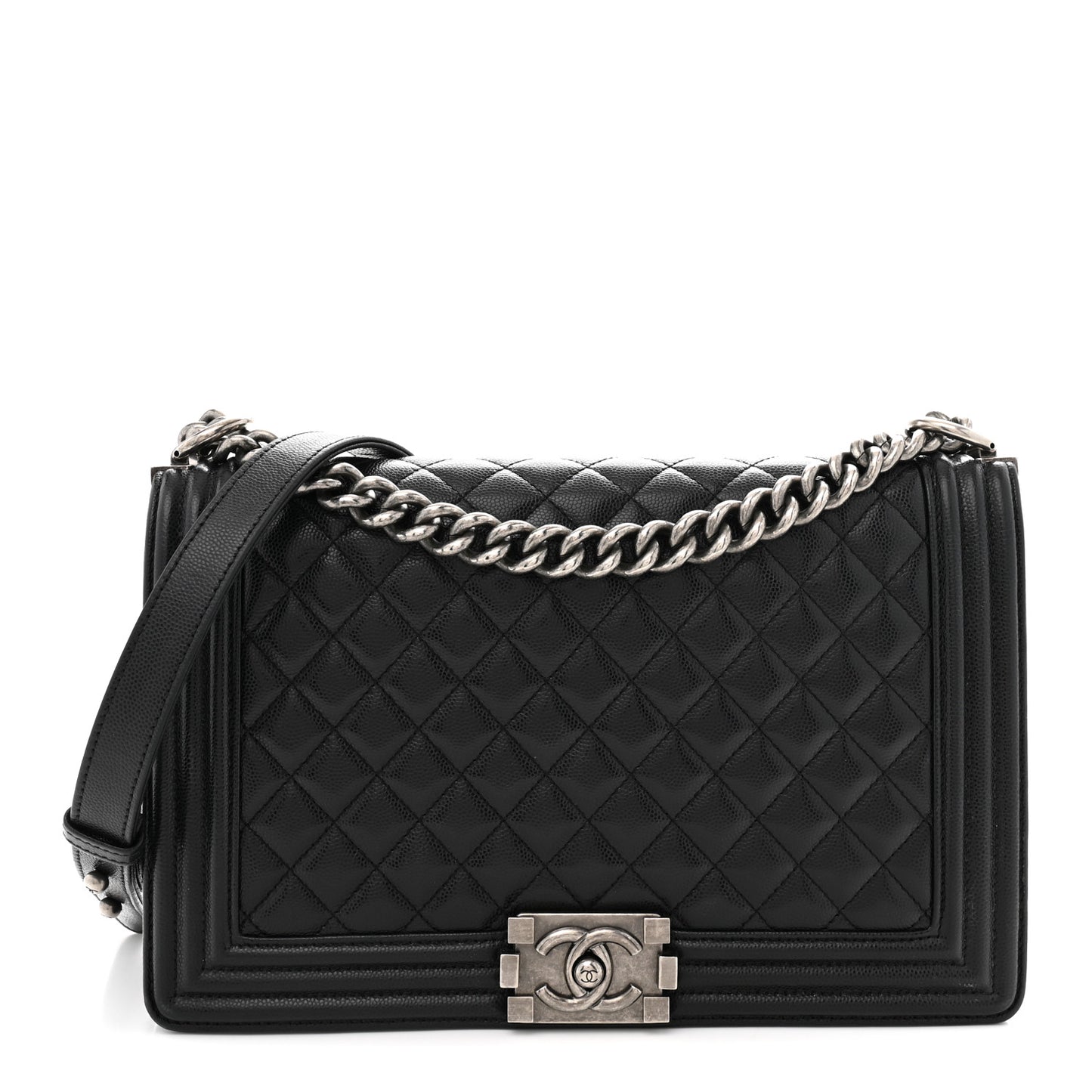 Caviar Quilted New Medium Boy Flap Black