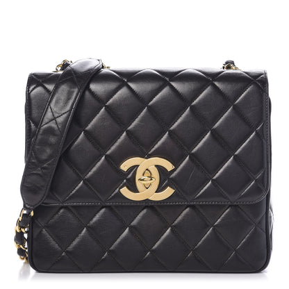 Chanel Lambskin Quilted Medium Single Flap Black 1 of 12