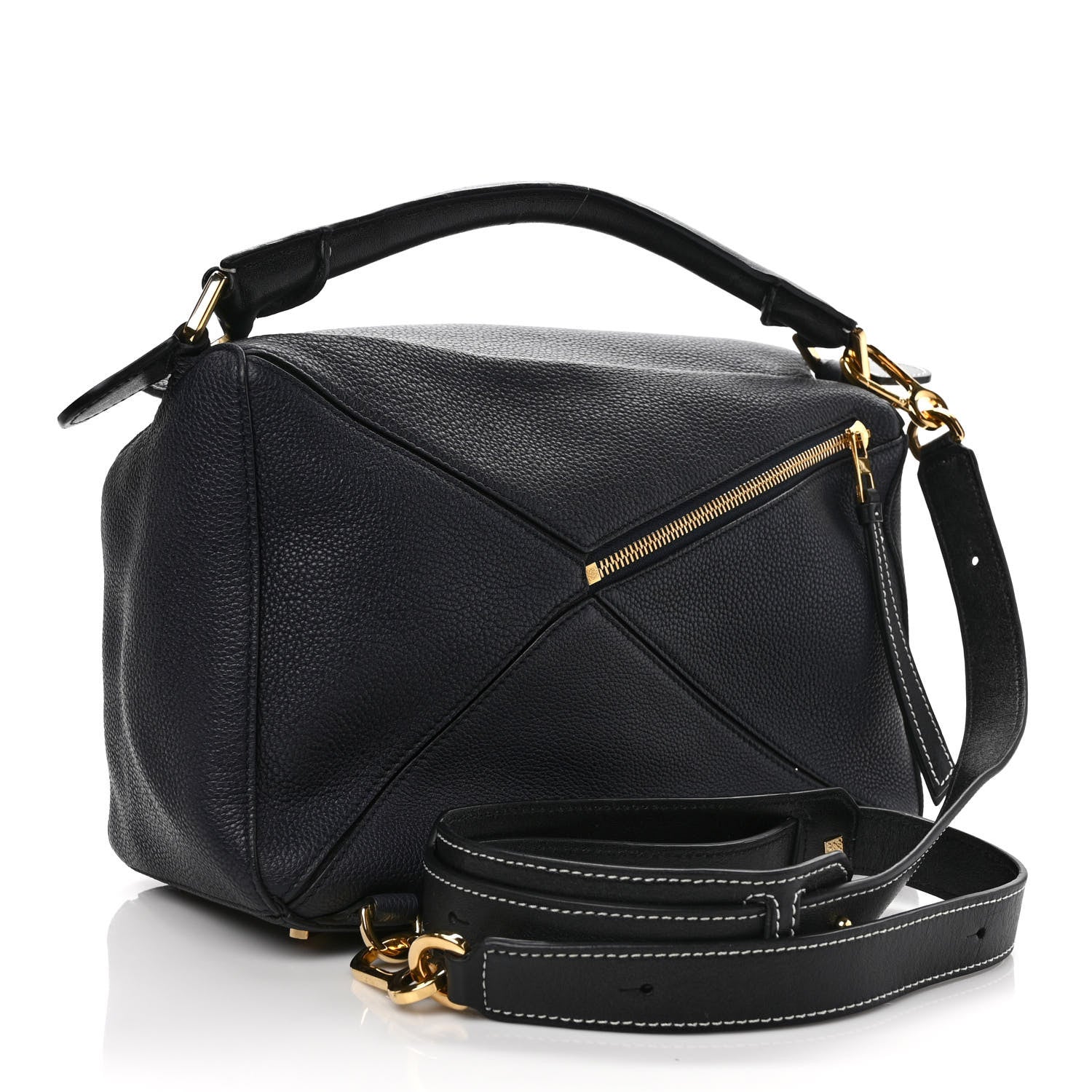 Loewe Calfskin Medium Puzzle Bag Midnight Blue Black 3 of 9
