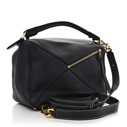 Loewe Calfskin Medium Puzzle Bag Midnight Blue Black 3 of 9