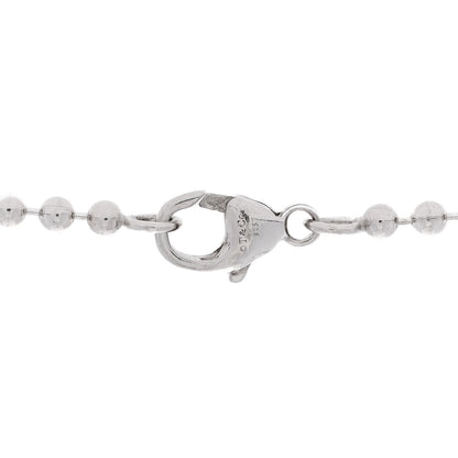 Tiffany Sterling Silver Heart Key Bead Chain Pendant Necklace 4 of 5