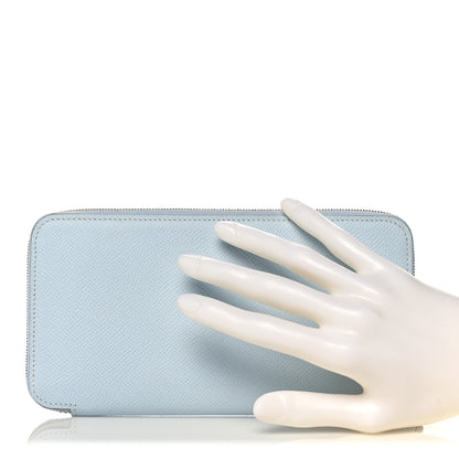 Hermes Epsom Silk'In Wallet Bleu Brume 2 of 9