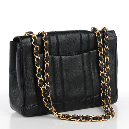 Chanel Caviar Vertical Quilt Jumbo Flap Black 3 of 9