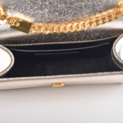 Saint Laurent Metallic Calfskin Small Classic Monogram Kate Satchel Pale Gold 6 of 11