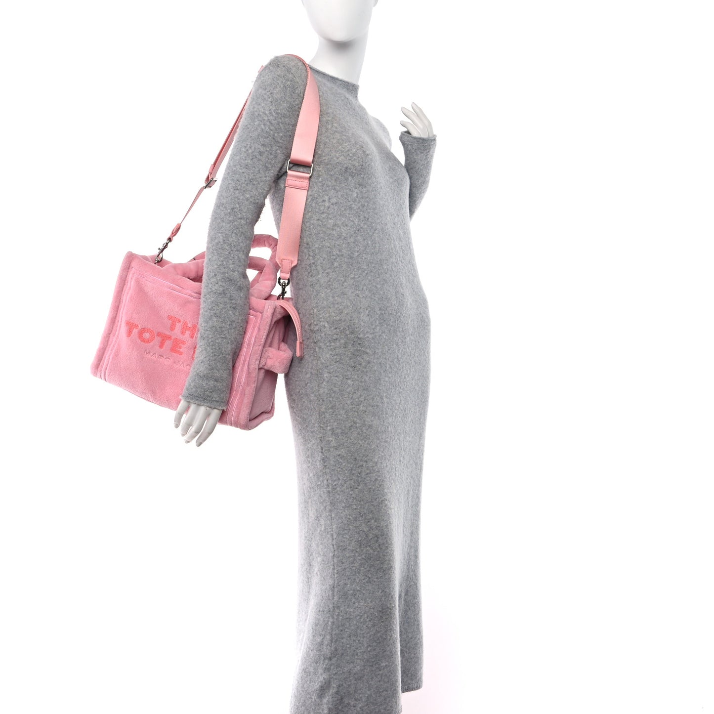 Polyester Medium Terry Tote Bag Light Pink