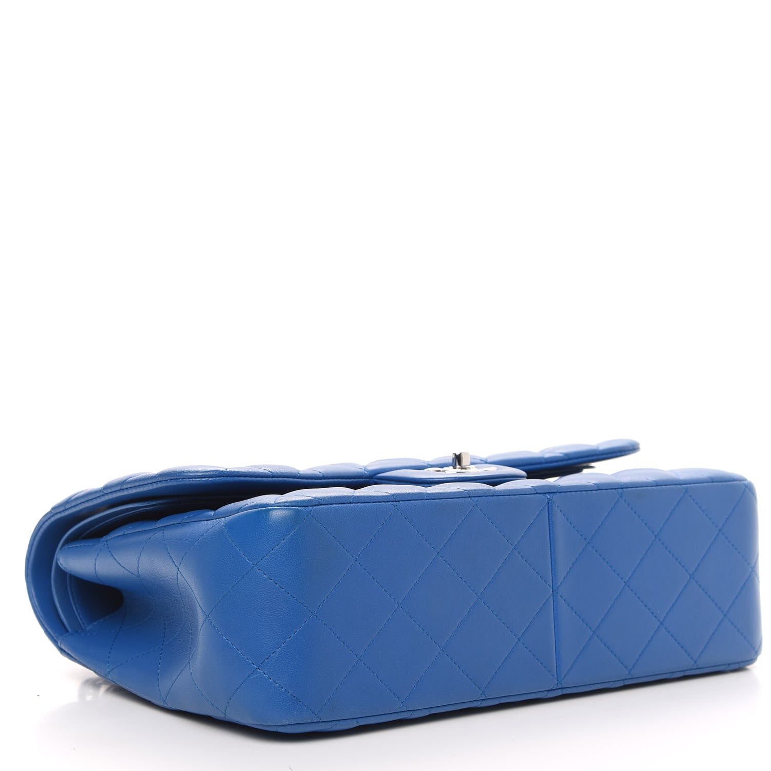 Chanel Lambskin Quilted Jumbo Double Flap Blue 4 of 12