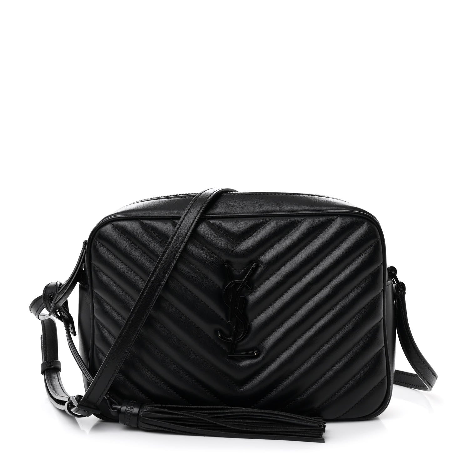 Saint Laurent Calfskin Matelasse Monogram Monochrome Lou Camera Bag Black 1 of 11