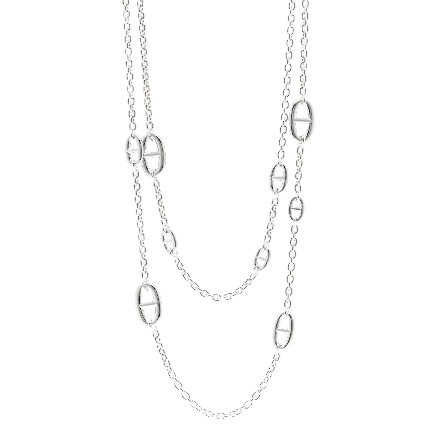 Hermes Sterling Silver Farandole Necklace 120 1 of 6