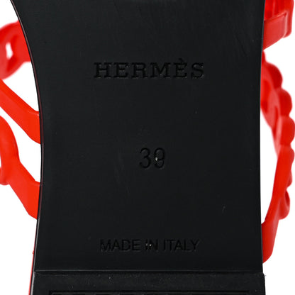 Hermes Rubber Chaine d'Ancre Nude Sandals 39 Pavot 6 of 8