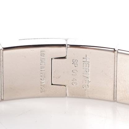 Hermes Enamel Charniere Uni Narrow Hinged Bracelet S Pannacotta 4 of 5