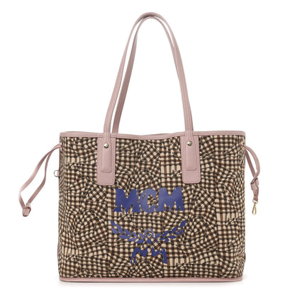 MCM Visetos Medium Liz Reversible Shopper Tote Soft Pink 3 of 19