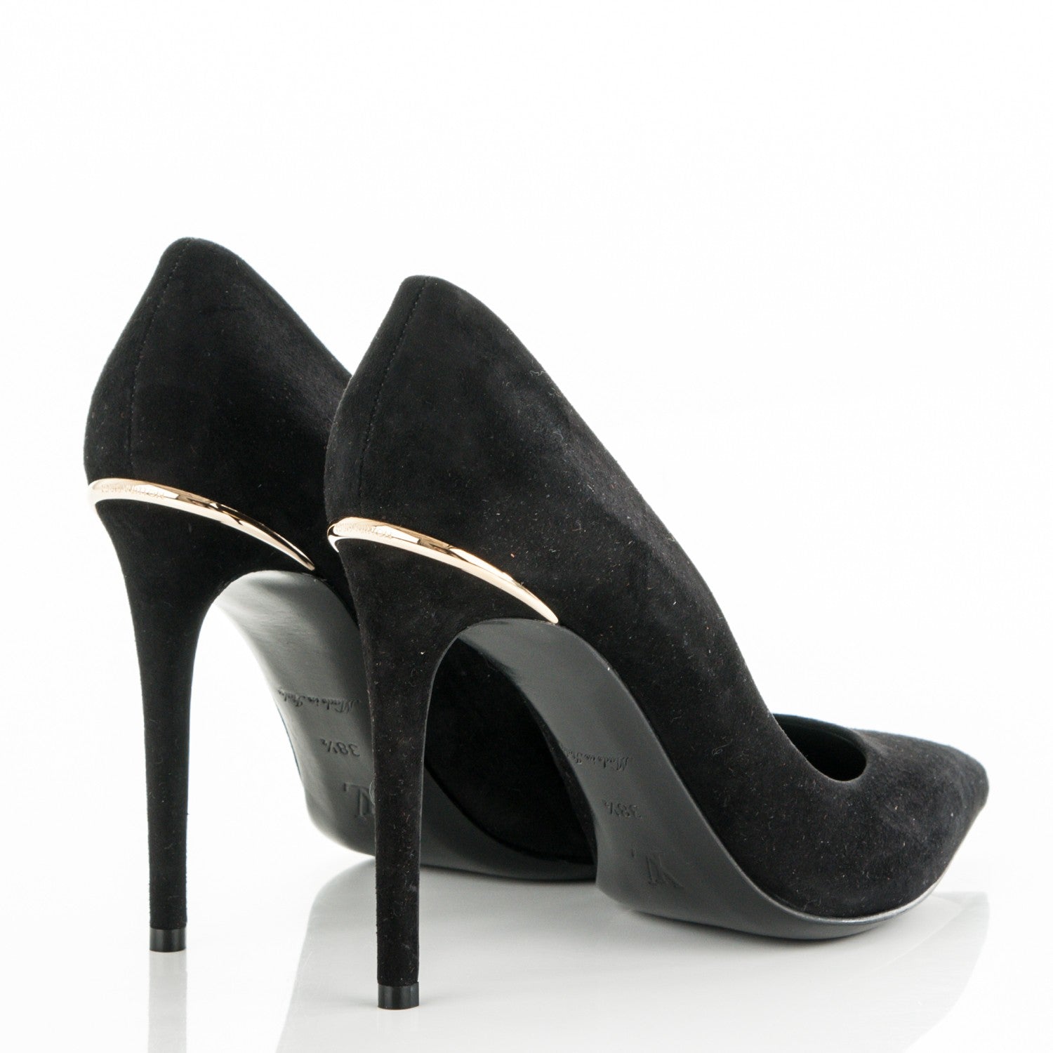Louis Vuitton Suede Eyeline Pumps 38.5 Black 4 of 8