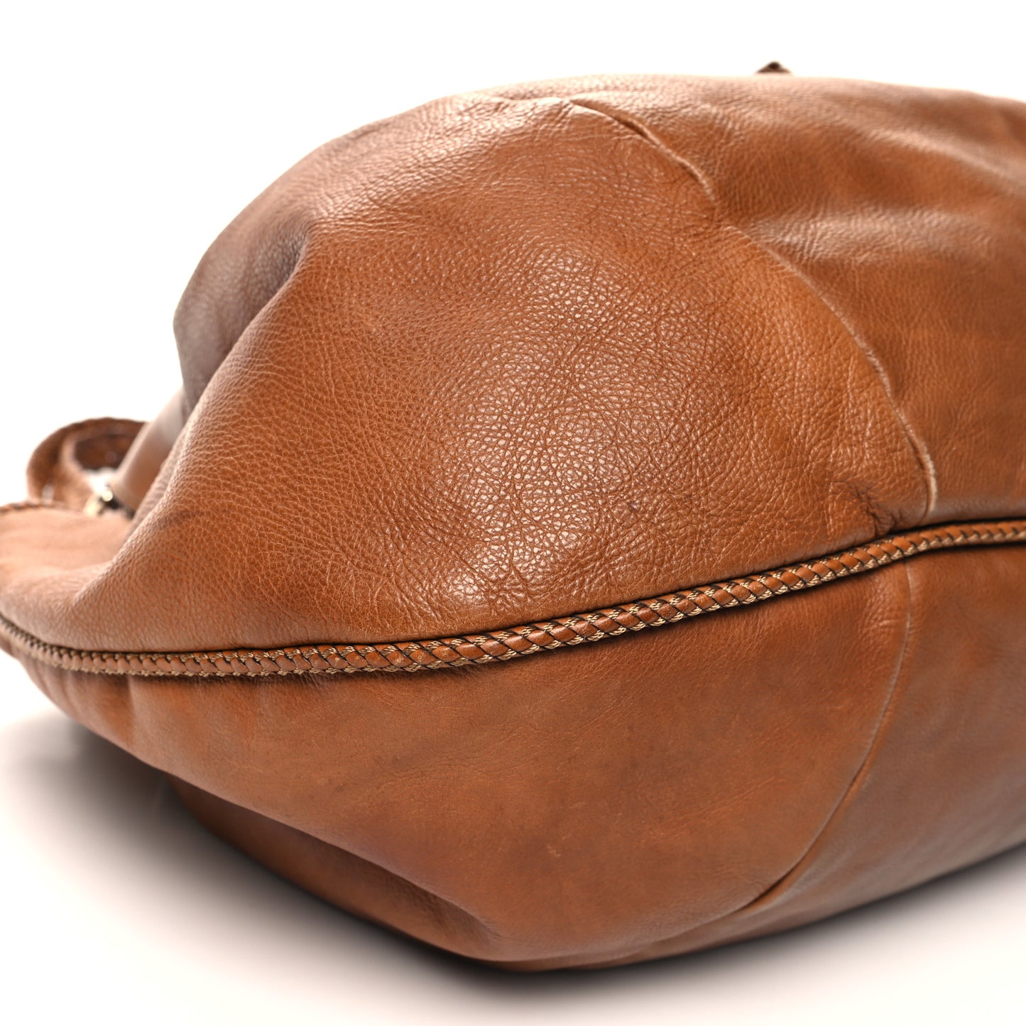 Pebbled Calfskin Medium Marrakech Shoulder Bag Camel