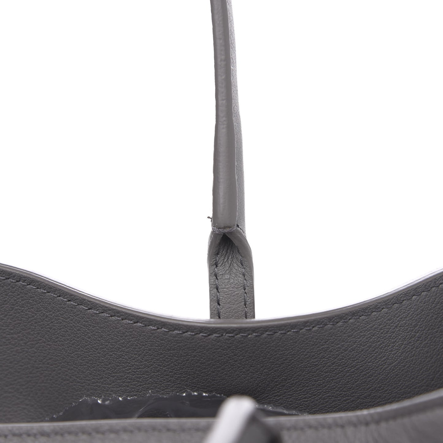 Veau Papier B4 Zip Around Tote Gris Acier
