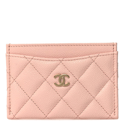 Chanel Caviar Quilted Card Holder Light Pink 1 of 9