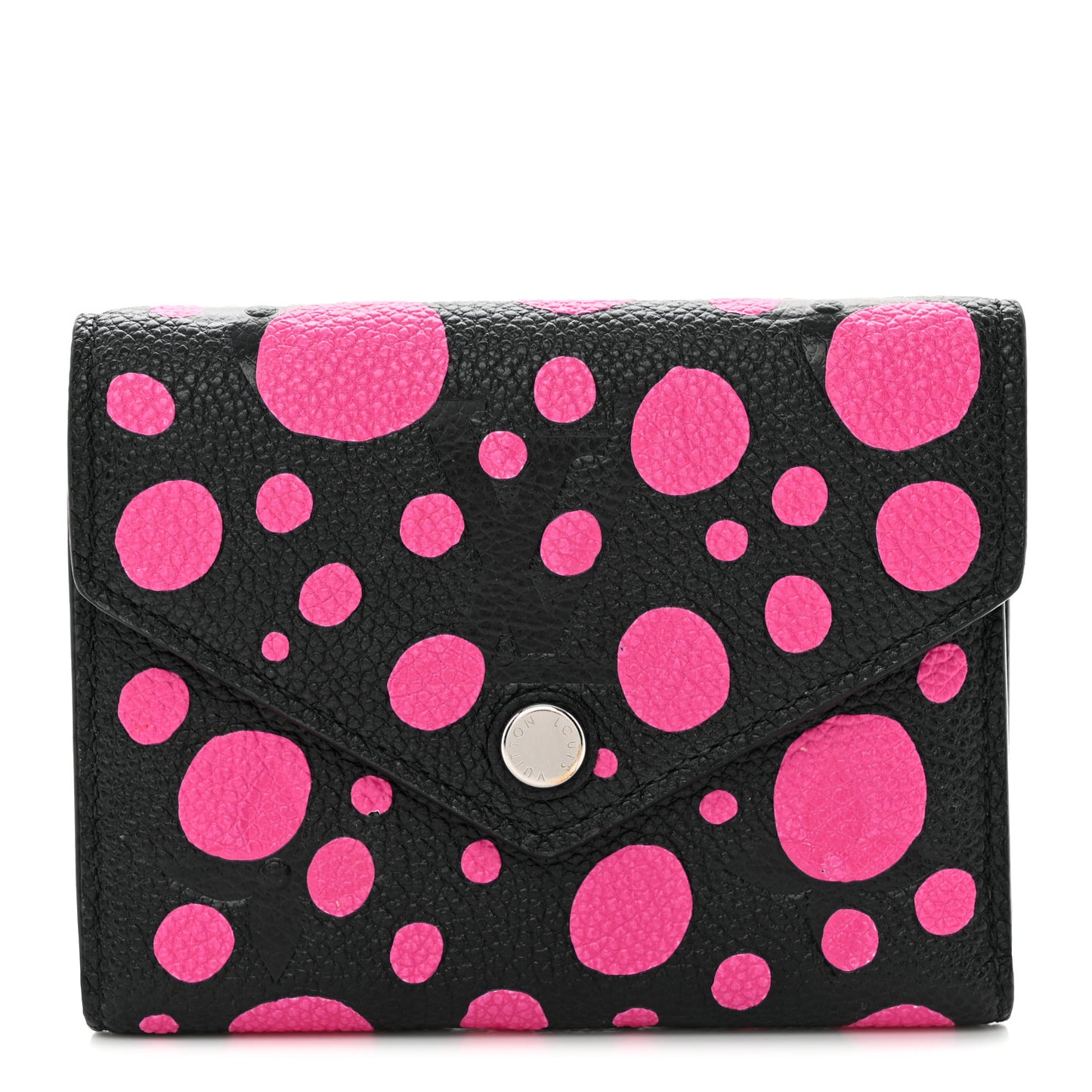 LV X YK Empreinte Monogram Victorine Wallet Black Fuchsia