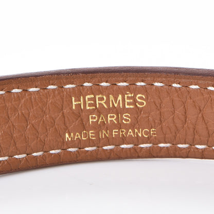 Hermes Taurillon Clemence Retourne Horseshoe Kelly 28 Gold 28 of 40