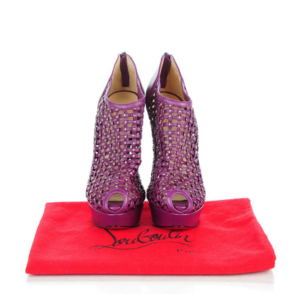 Christian Louboutin Kid Kasha 150 Booties 41 Purple 8 of 9