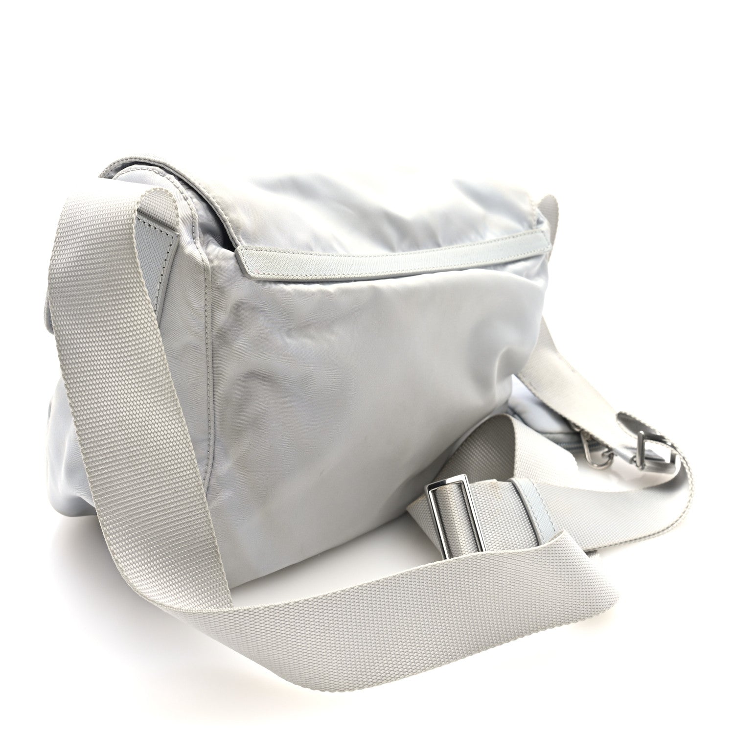 Prada Re-Nylon Vela Saffiano Pocket Double Buckle Messenger