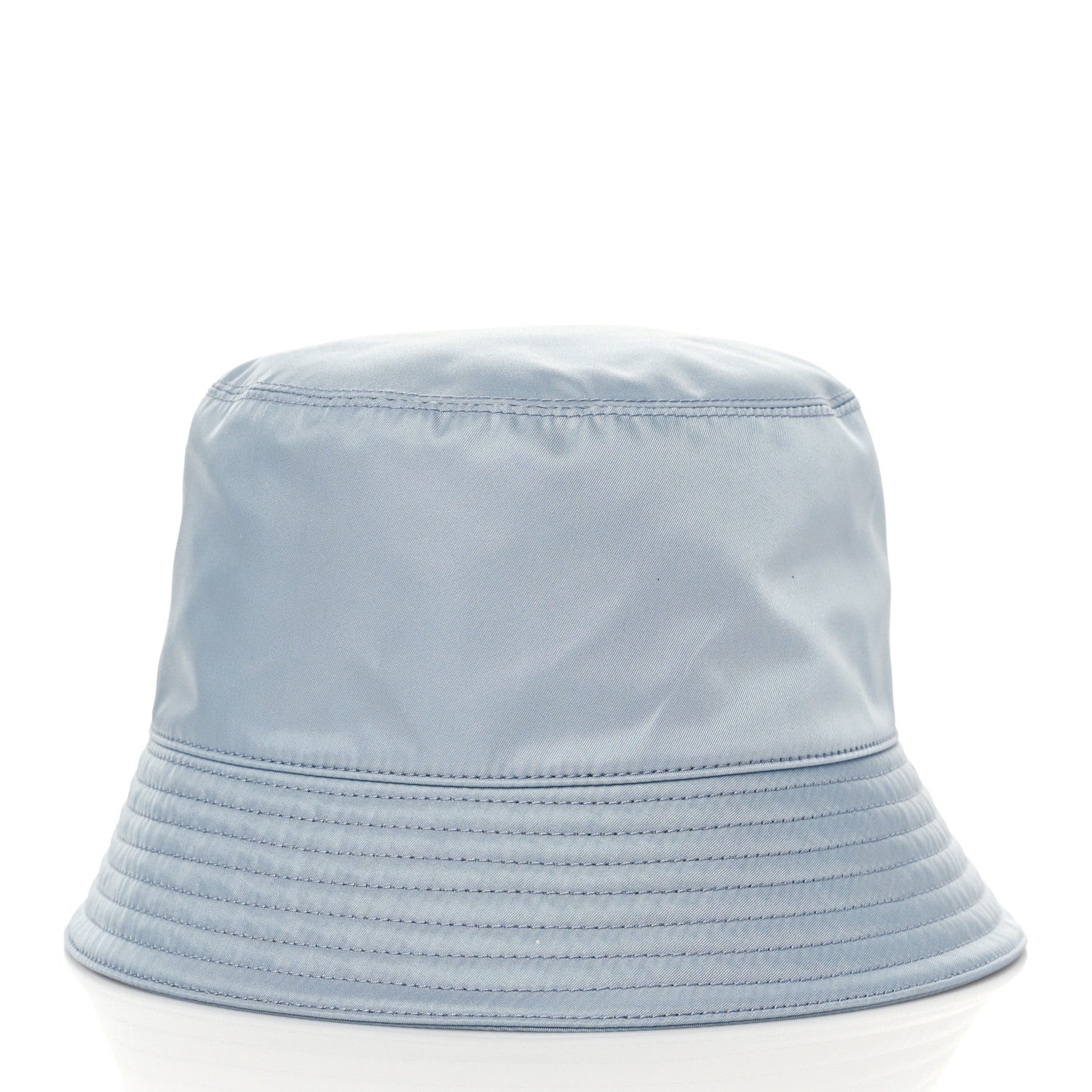 Prada Re-Nylon Metal Triangle Logo Womens Bucket Hat M Fiordaliso 5 of 9