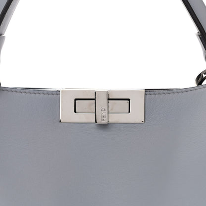 Fendi Vitello Tahiti Burro Large Peekaboo Iconic Essentially Satchel Ardesia Dark Blue 8 of 12
