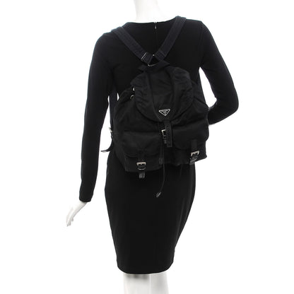 Prada Nylon Vela Medium Backpack Black 2 of 14