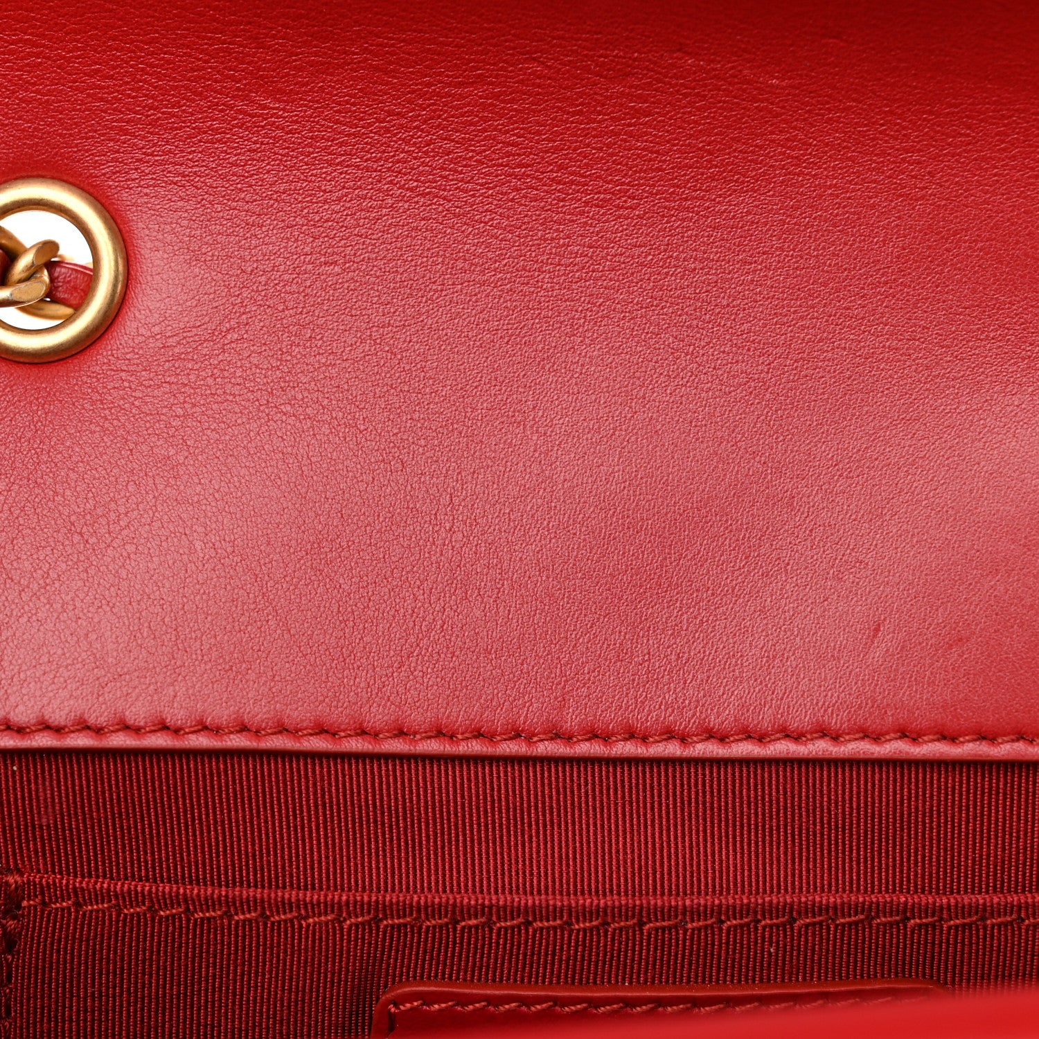 Chanel Calfskin Quilted Medium Triple Flap Red 15 of 17
