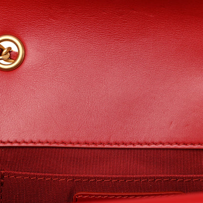 Chanel Calfskin Quilted Medium Triple Flap Red 15 of 17