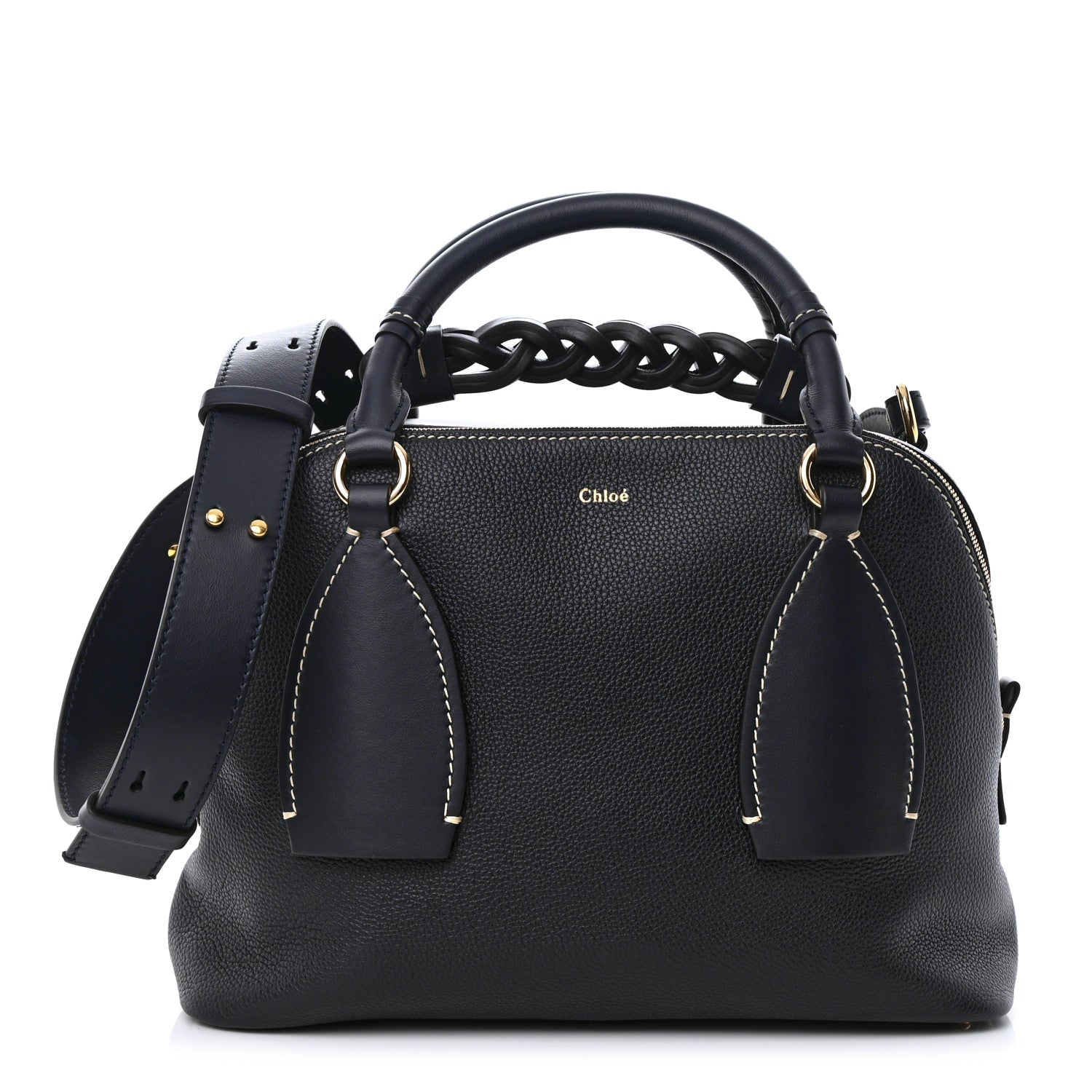 Chloe Calfskin Medium Daria Full Blue 1 of 12